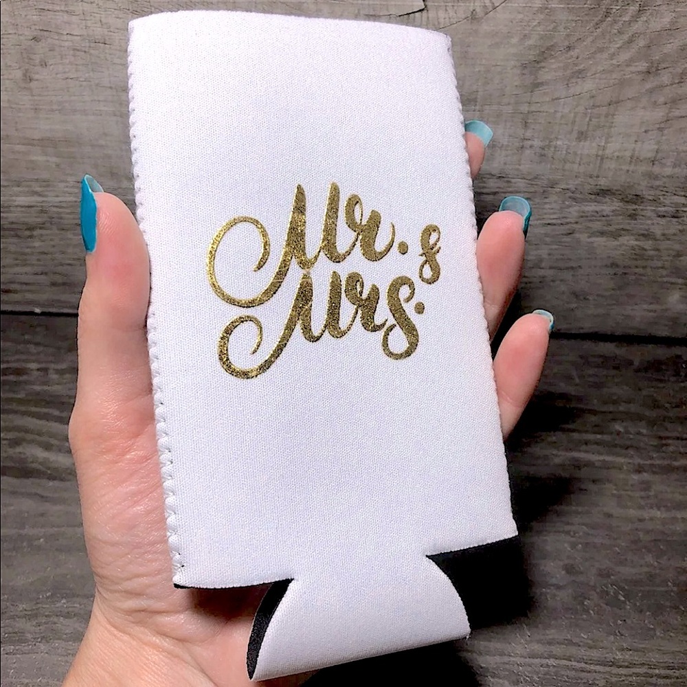 Bridal Gift Mr. & Mrs. Koozie/Can Cooler